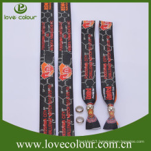 2015 promotion custom fabric reusable festival woven wristband